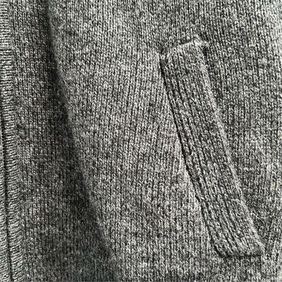 Pronto Uomo Men's Gray Wool Full Zip Bomber Sweater‎ Cardigan Size L - Picture 6 of 9